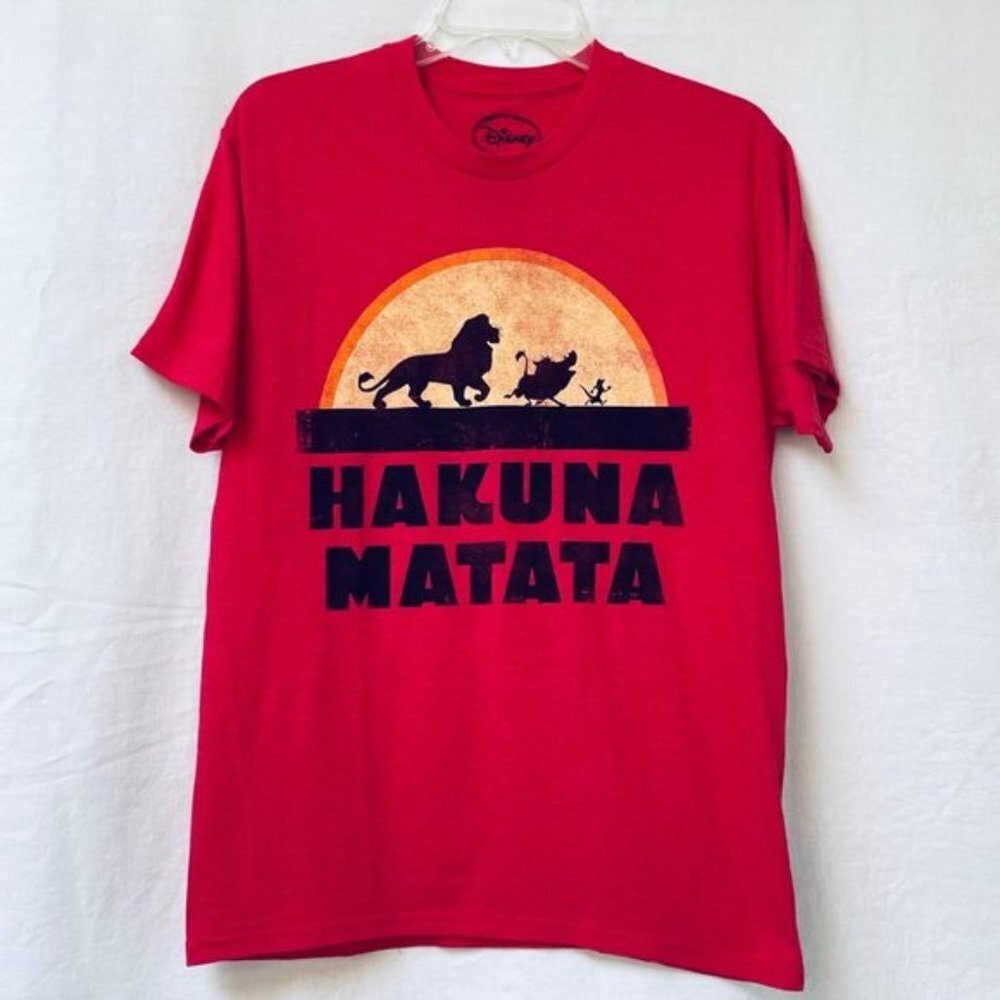 Disney Hakuna Matata Top Womens‎ Medium Short Sleeves The Lion King Animal Print